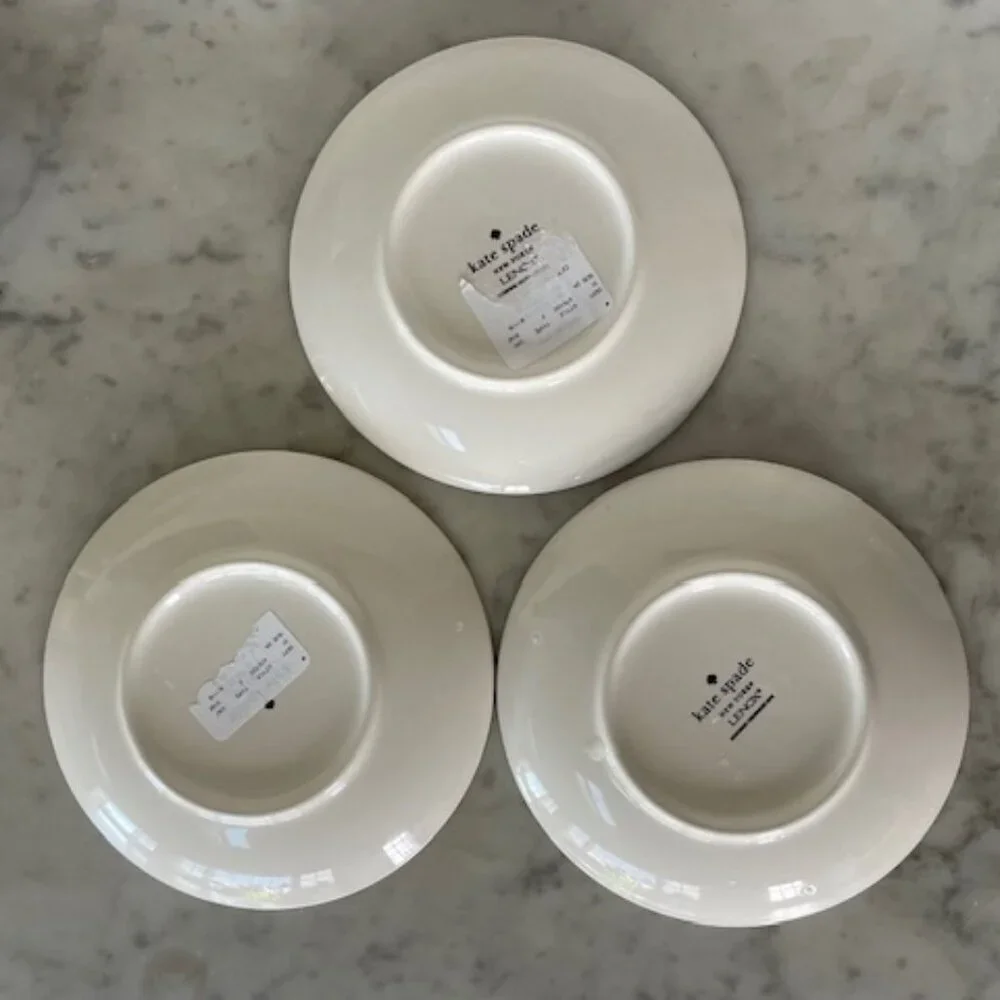 KATE SPADE Lenox All in Good Taste Deco Dot Gold Salad Plate 6
